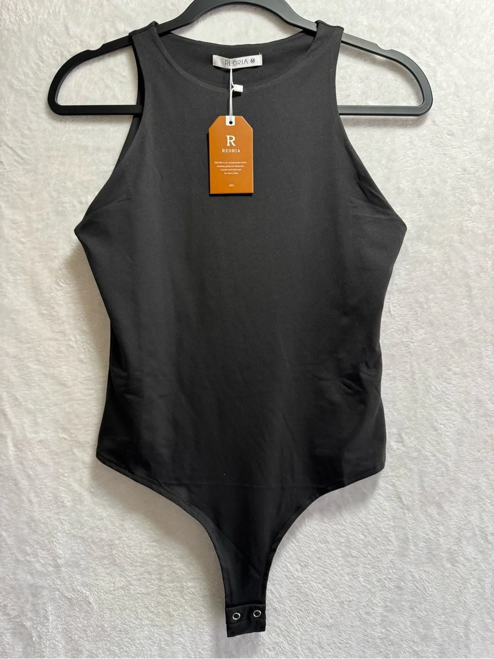 ReoRia Black High-Neck Kids One-Piece Bodysuit